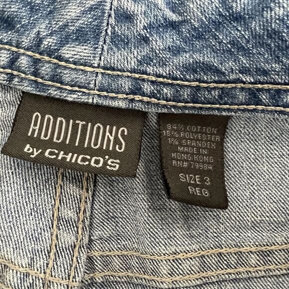 Chico’s Additions Bootcut Jeans Size 3 (16) Blue High Rise Light Wash Stretch - Picture 5 of 10